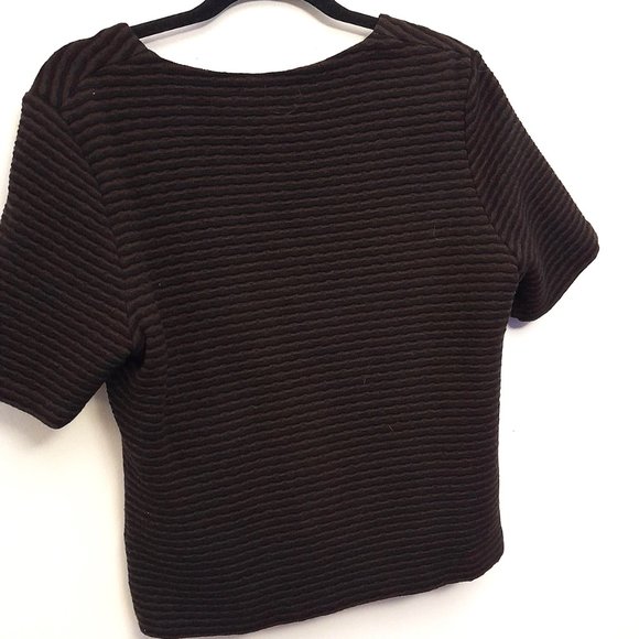 Brown Textured Women's Blazer - Picture 9 of 14